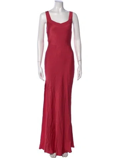 Pre-owned John Galliano Vintage 2001 Long Dress In Red