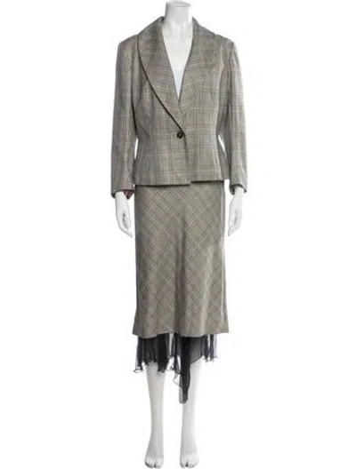 Pre-owned John Galliano Vintage 2001 Skirt Suit In Neutral
