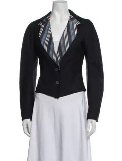 Pre-owned John Galliano Vintage 2002 Blazer In Black/blue