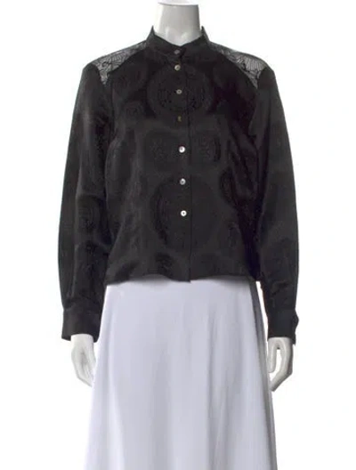 Pre-owned John Galliano Vintage 2002 Blouse In Black