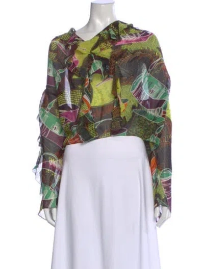 Pre-owned John Galliano Vintage 2002 Blouse In Green