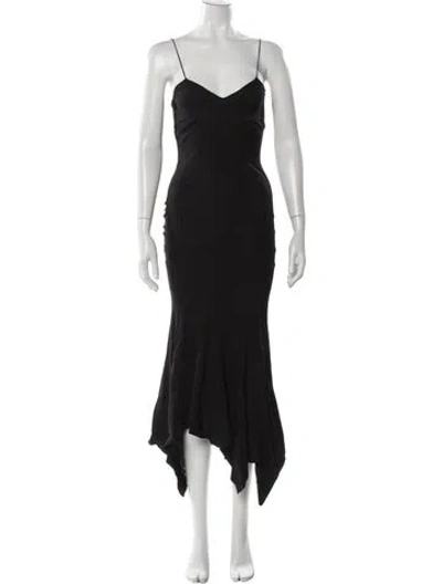 Pre-owned John Galliano Vintage 2002 Long Dress In Black