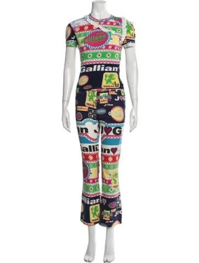 Pre-owned John Galliano Vintage 2002 Pantsuit In Multi