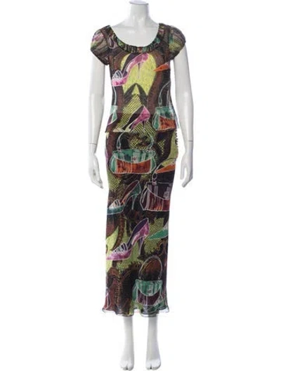 Pre-owned John Galliano Vintage 2002 Skirt Set In Black