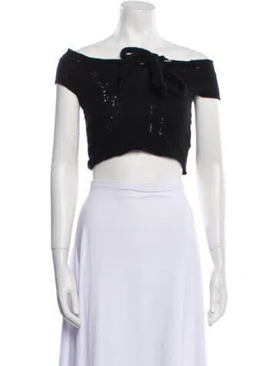 Pre-owned John Galliano Vintage 2003 Crop Top In Black