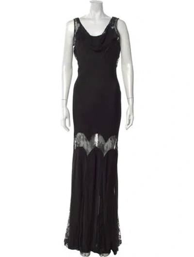 Pre-owned John Galliano Vintage 2003 Long Dress In Black