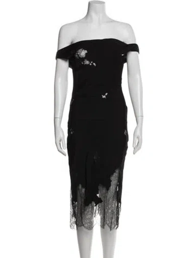 Pre-owned John Galliano Vintage 2003 Midi Length Dress In Black
