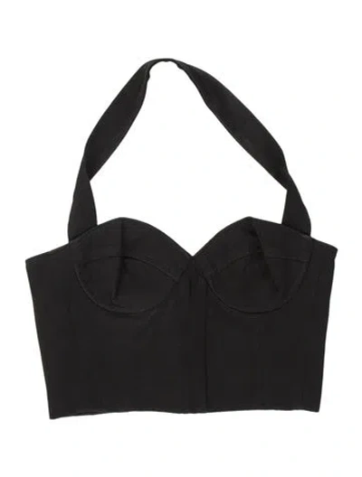 Pre-owned John Galliano Vintage 2003 Sports Bra In Black