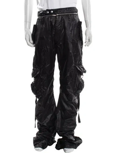 Pre-owned John Galliano Vintage 2004 'gazette' Jock Strap Cargo Pants In Black/white