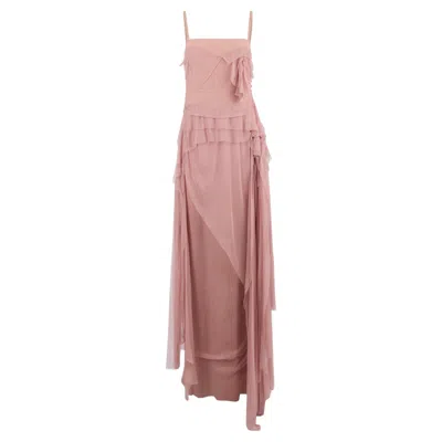 Pre-owned John Galliano Vintage 2004  Dusty Pink Chiffon Gown