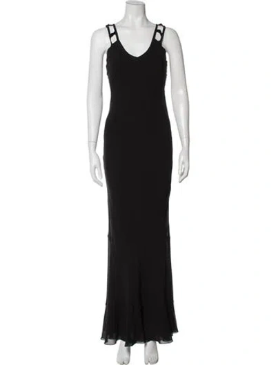 Pre-owned John Galliano Vintage 2004 Long Dress In Black
