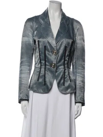 Pre-owned John Galliano Vintage 2005 Blazer In Blue