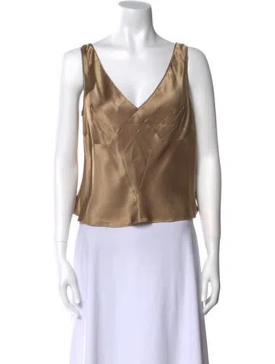 Pre-owned John Galliano Vintage 2005 Crop Top W/ Tags In Gold