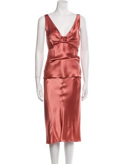 Pre-owned John Galliano Vintage 2005 Skirt Set In Pink
