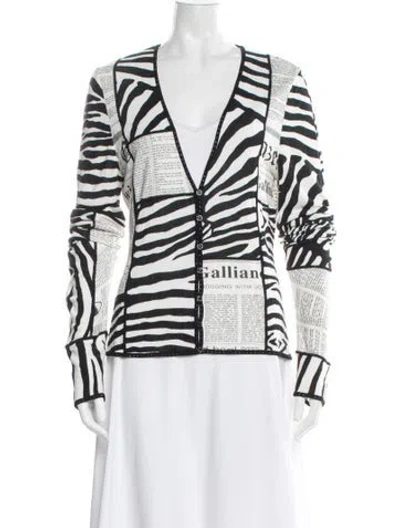 Pre-owned John Galliano Vintage 2005 Sweater In Black/white