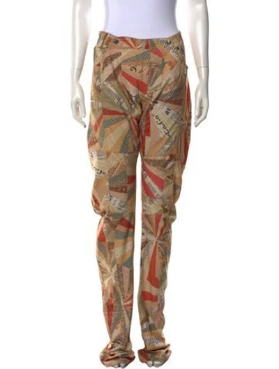 Pre-owned John Galliano Vintage 2006 'gazette' Pants In Neutrals