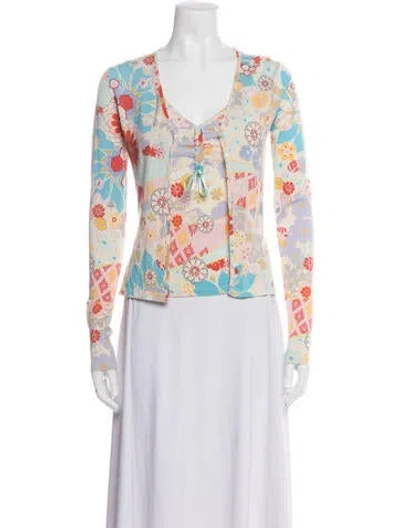 Pre-owned John Galliano Vintage 2006 Sweater In Blue/neutrals