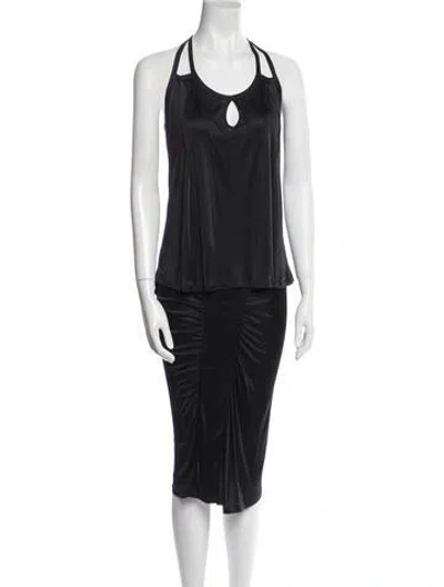 Pre-owned John Galliano Vintage 2007 Skirt Set In Black