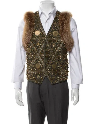 Pre-owned John Galliano Vintage 2011 Vest In Gold/green