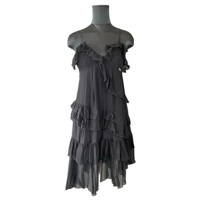 Pre-owned John Galliano Vintage Galliano Black Ruffle Dress