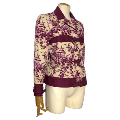 Pre-owned John Galliano Vintage Jacket In Toile De Jouy Print 2004fw In Sand