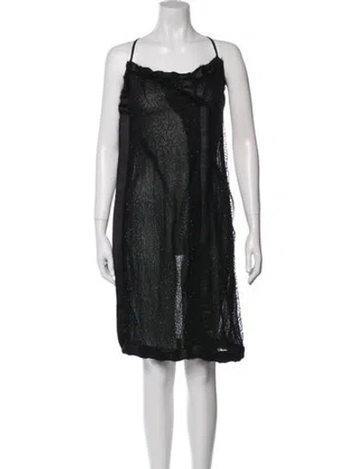 Pre-owned John Galliano Vintage Knee-length Dress In Black