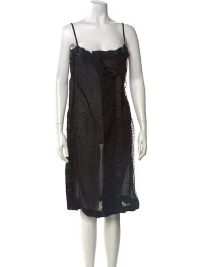 Pre-owned John Galliano Vintage Knee-length Dress In Black
