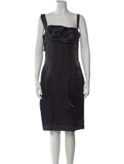 Pre-owned John Galliano Vintage Knee-length Dress In Black