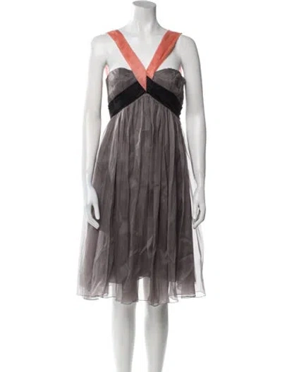 Pre-owned John Galliano Vintage Knee-length Dress In Gray