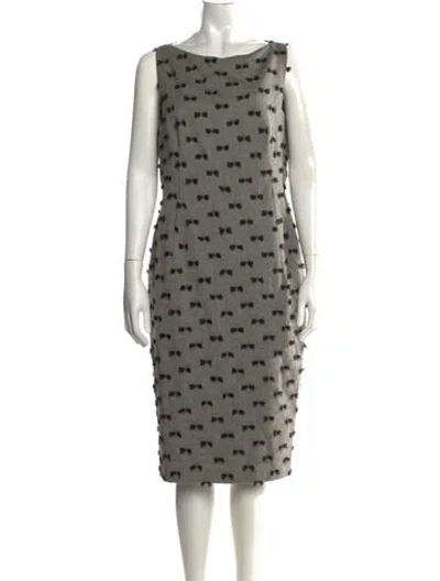 Pre-owned John Galliano Vintage Knee-length Dress In Gray