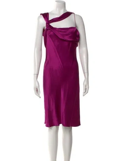 Pre-owned John Galliano Vintage Knee-length Dress In Purple