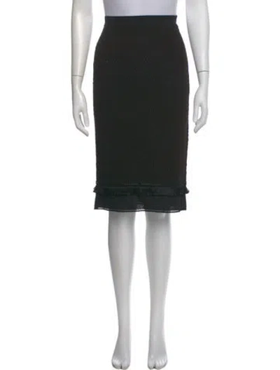 Pre-owned John Galliano Vintage Knee-length Skirt In Black