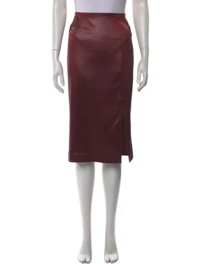 Pre-owned John Galliano Vintage Knee-length Skirt In Burgundy