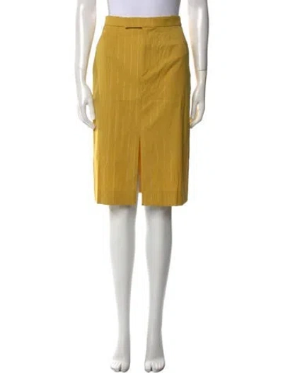 Pre-owned John Galliano Vintage Knee-length Skirt In Yellow
