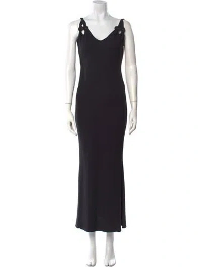 Pre-owned John Galliano Vintage Long Dress In Black