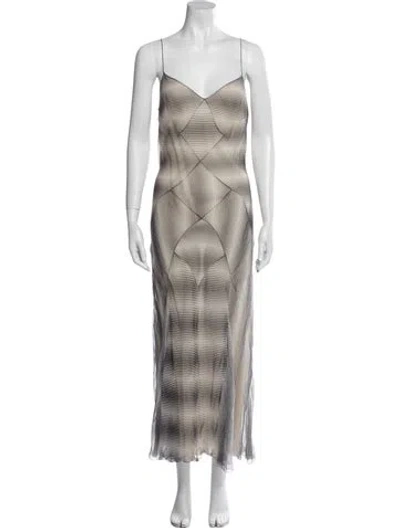 Pre-owned John Galliano Vintage Long Dress In Black