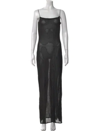 Pre-owned John Galliano Vintage Long Dress In Black