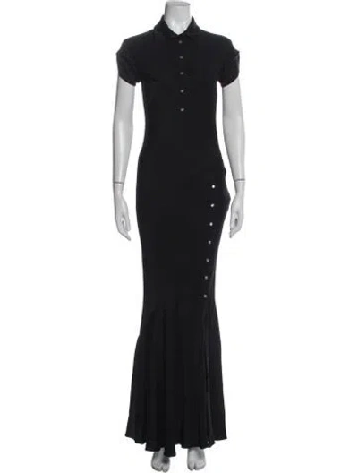 Pre-owned John Galliano Vintage Long Dress In Black
