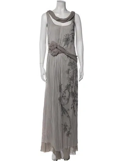 Pre-owned John Galliano Vintage Long Dress In Black/grey