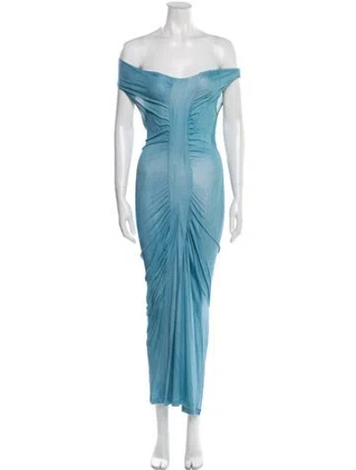 Pre-owned John Galliano Vintage Long Dress In Blue