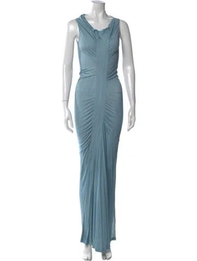 Pre-owned John Galliano Vintage Long Dress In Blue