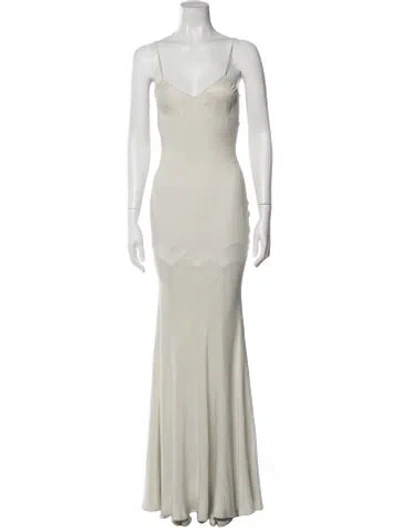 Pre-owned John Galliano Vintage Long Dress In Gray