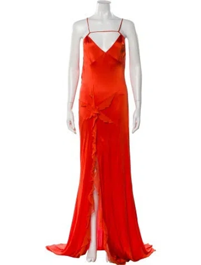 Pre-owned John Galliano Vintage Long Dress In Orange