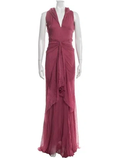 Pre-owned John Galliano Vintage Long Dress W/ Tags In Pink