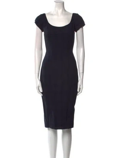 Pre-owned John Galliano Vintage Midi Length Dress In Black