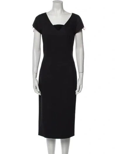 Pre-owned John Galliano Vintage Midi Length Dress In Black