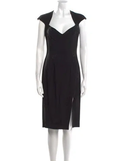 Pre-owned John Galliano Vintage Midi Length Dress In Black