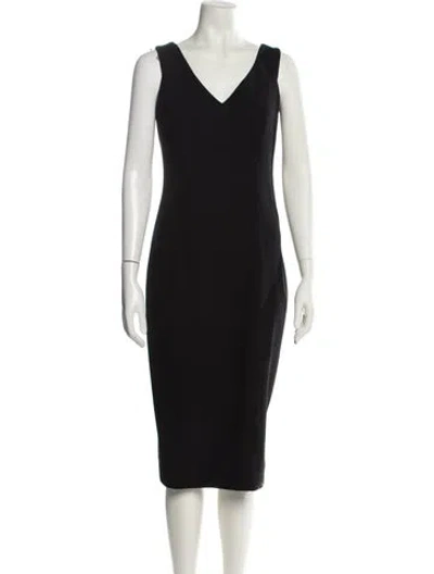 Pre-owned John Galliano Vintage Midi Length Dress In Black