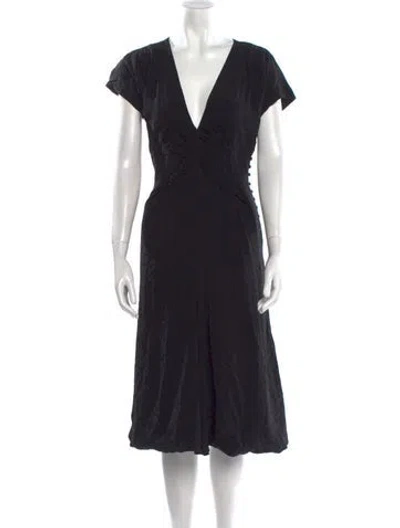 Pre-owned John Galliano Vintage Midi Length Dress In Black