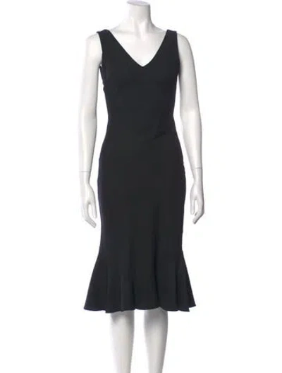 Pre-owned John Galliano Vintage Midi Length Dress In Black
